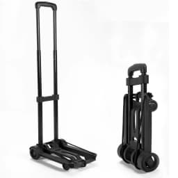 Folding Luggage Trolley Wheel Shopping Cart Portable Hand Truck Barrow Cart Travel Luggage Home Use Cart Adjustable Pull Rod