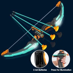 JOYFY Kids Bow and Arrow Set LED Light Up Archery Toy Set with 9 Suction Cup Arrow for Kids Indoor Outdoor Hunting Play Gift Toy
