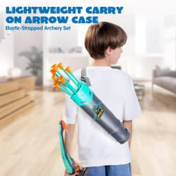 JOYFY Kids Bow and Arrow Set LED Light Up Archery Toy Set with 9 Suction Cup Arrow for Kids Indoor Outdoor Hunting Play Gift Toy