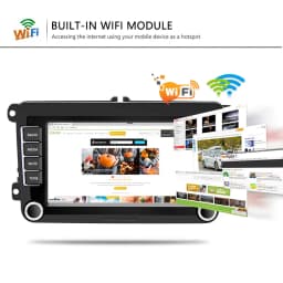 Podofo Carplay Android Auto Car Stereo Radio 7" 2 Din Mirror Link Car Multimedia Player FM GPS WIFI For VW/Golf/Passa/Skoda