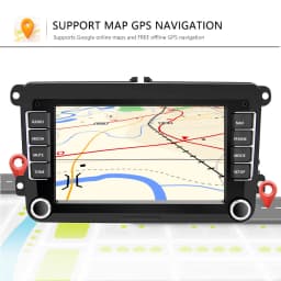 Podofo Carplay Android Auto Car Stereo Radio 7" 2 Din Mirror Link Car Multimedia Player FM GPS WIFI For VW/Golf/Passa/Skoda