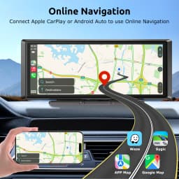 ESSGOO 8.1" Portable Carplay Universal For Cars RVs Trucks Car Stereo Radio SUVs Pickups Android Auto FM BT MP5 Player AUX
