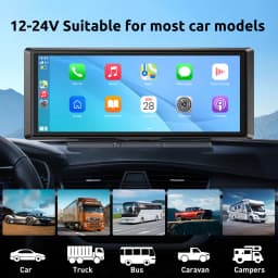 ESSGOO 8.1" Portable Carplay Universal For Cars RVs Trucks Car Stereo Radio SUVs Pickups Android Auto FM BT MP5 Player AUX