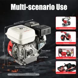 4-Stroke Petrol Engine, 7.5 HP OHV Single Cylinder Gasoline Engine Gas Motor Engine Go Kart Engine Air Cooling 212CC
