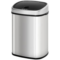 HOMCOM Sensor Dustbin Touchless Trash Can Automatic Stainless Steel 48L