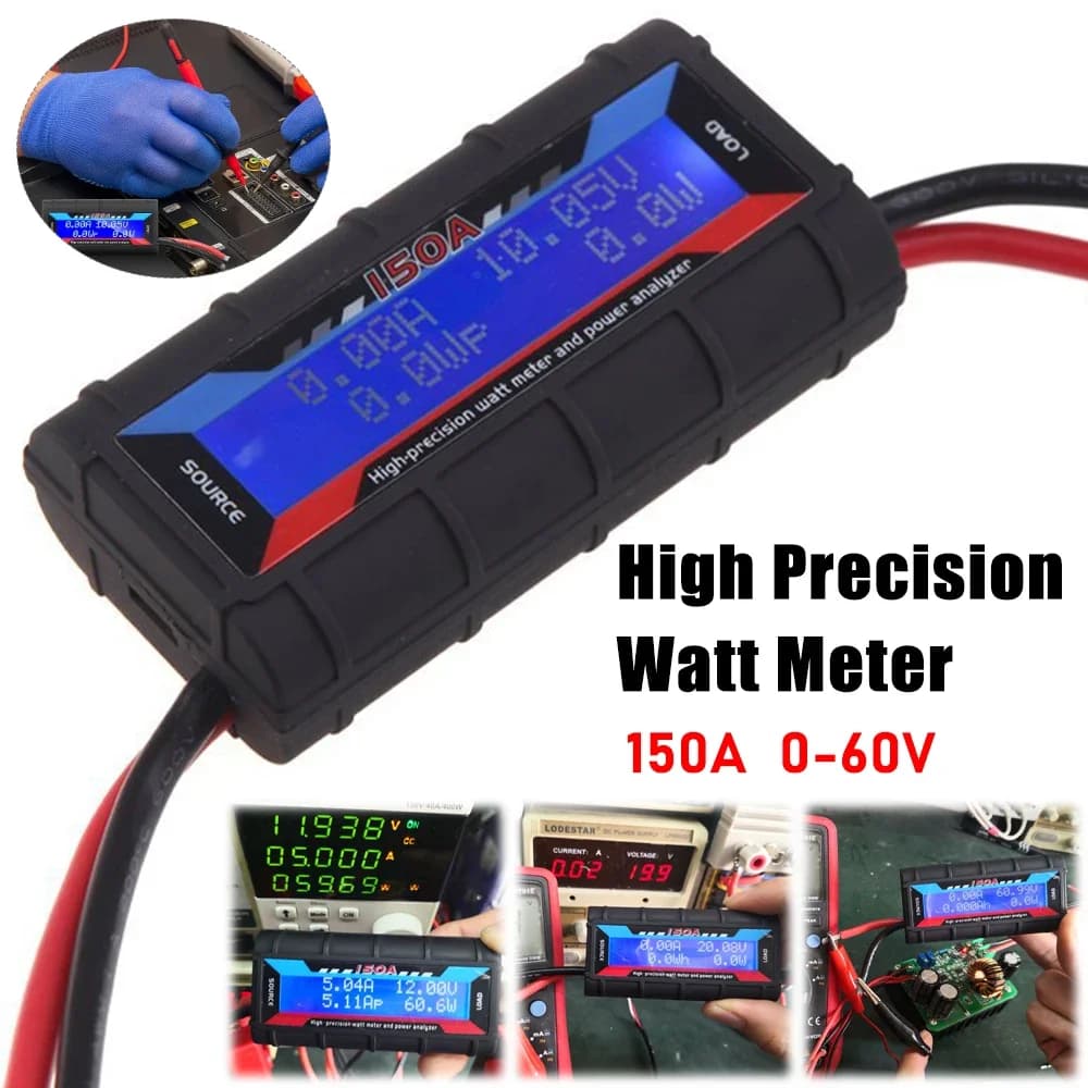 150A RC High Precision Current Power Analyzer Backlight LCD Digital High-Precision Amp Watt Meter RC Battery Power Analyzer