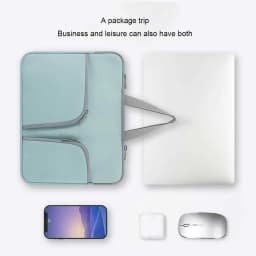 Laptop Sleeve Computer Case Portable Travel Bag Zipper Carrier Protector Reusable Compartments Casual Rose Red