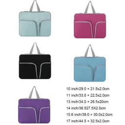 Laptop Sleeve Computer Case Portable Travel Bag Zipper Carrier Protector Reusable Compartments Casual Rose Red