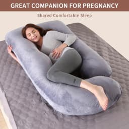 Detachable Maternity Pillow - G-Shaped Crystal Velvet Lumbar Support Cushion for Pregnant Side-Lying