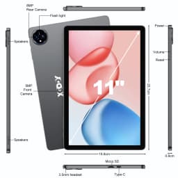 XGODY Q17 Android 15 Tablet Octa-Core CPU 11 inch 2K HD Touch Screen 16GB RAM 256GB ROM Android 15 5G WiFi6 8000mAh Dual Camera