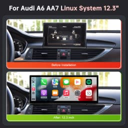 Wireless CarPlay Car Multimedia Display For Audi A6 A7 2016-2018 Linux Touch Screen with Android Auto Airplay Autolink Functions
