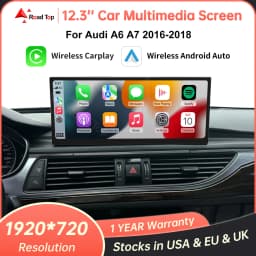 Wireless CarPlay Car Multimedia Display For Audi A6 A7 2016-2018 Linux Touch Screen with Android Auto Airplay Autolink Functions
