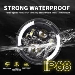O LIGHT Car 7 Inch Led Headlight Hi/Low Beam H4 DRL Dot E9 For Jeep Wrangler JK LJ CJ Hummer OffRoad 4x4 Moto Headlamp 12V 24V