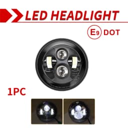 O LIGHT Car 7 Inch Led Headlight Hi/Low Beam H4 DRL Dot E9 For Jeep Wrangler JK LJ CJ Hummer OffRoad 4x4 Moto Headlamp 12V 24V