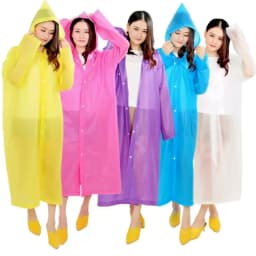 Raincoat Poncho Reusable Rain Coat Waterproof Plastic Adult Camping Festival