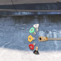 1/4" Quick Connector Gutter Cleaning Tool 4000PSI Pressure Washer Extension Wands Roof Cleaner with Nozzles