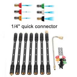 1/4" Quick Connector Gutter Cleaning Tool 4000PSI Pressure Washer Extension Wands Roof Cleaner with Nozzles