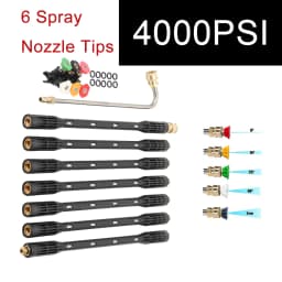 1/4" Quick Connector Gutter Cleaning Tool 4000PSI Pressure Washer Extension Wands Roof Cleaner with Nozzles