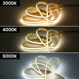 5m Free Cut COB LED Strip Light DC 12V 24V Flexible Tape 528LEDs/M 8mm PCB High Density Linear Lighting Warm Natural White