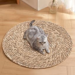 Tieker round floor cat scratching mat woven sleeping mat wear-resistant pet cat scratching mat sharpening claws