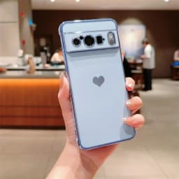 For Pixel 8 Pro 9 Fashion Love Heart Plating Case for Google Pixel 7A Pixel 8 9 Pro ProXL Shockproof Soft Lens Protection Cover