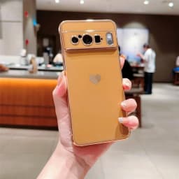 For Pixel 8 Pro 9 Fashion Love Heart Plating Case for Google Pixel 7A Pixel 8 9 Pro ProXL Shockproof Soft Lens Protection Cover
