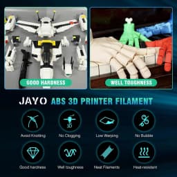 JAYO ABS Filament 5Rolls ABS 3D Filament 1.75mm 1KG 3D Printer Filament For FDM 3D Printers & 3D Pen Highly Resistant Durable