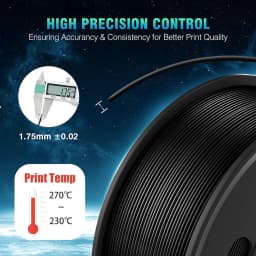 JAYO ABS Filament 5Rolls ABS 3D Filament 1.75mm 1KG 3D Printer Filament For FDM 3D Printers & 3D Pen Highly Resistant Durable
