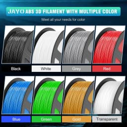 JAYO ABS Filament 5Rolls ABS 3D Filament 1.75mm 1KG 3D Printer Filament For FDM 3D Printers & 3D Pen Highly Resistant Durable