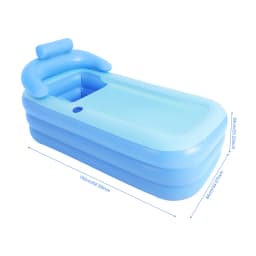 PVC Folding Outdoor Bathtub, Portable Freestanding Bathtub for Adult Spa, Adult Sitting Bathtub, Plank Basin Large