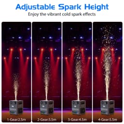LeLeght New 800W Pyrotechnics Machines Cold Spark Fire Machine D-MX512 With Remote Control for Bar Party Christmas Wedding