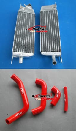 Aluminum radiator + Silicone hose For SUZUKI RM250 RM 250 1986-1987/ RM125 RM 125 1986-1988 1987 86 87 88