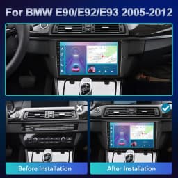 Podofo Android Car Radio For BMW 3-Series E90 E91 E92 E93 2005-2013 Android Auto Multimedia Player GPS Navigation RDS Head Unit