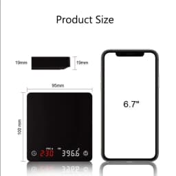 Tiny Espresso Coffee Kitchen Scale SearchPean Mini Smart Timer USB 2kg/0.1g Send Pad Man Woman Gift Timer Digital Weight Scale