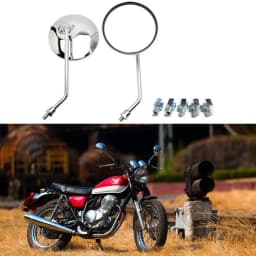Universal 10mm Chrome Modified Silver Rearview Mirrors Motorcycle Motocross Scooter E-bike Racing Motorbike Side Mirror