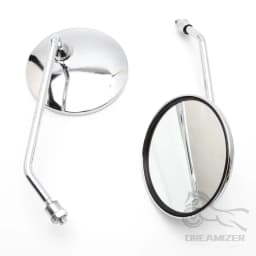 Universal 10mm Chrome Modified Silver Rearview Mirrors Motorcycle Motocross Scooter E-bike Racing Motorbike Side Mirror
