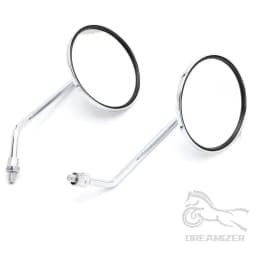 Universal 10mm Chrome Modified Silver Rearview Mirrors Motorcycle Motocross Scooter E-bike Racing Motorbike Side Mirror