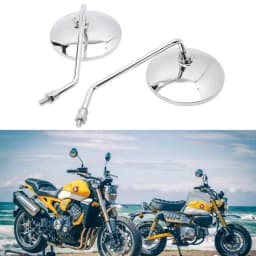 Universal 10mm Chrome Modified Silver Rearview Mirrors Motorcycle Motocross Scooter E-bike Racing Motorbike Side Mirror