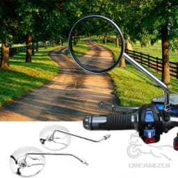 Universal 10mm Chrome Modified Silver Rearview Mirrors Motorcycle Motocross Scooter E-bike Racing Motorbike Side Mirror