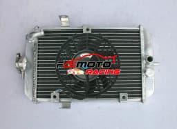 ALUMINUM Radiator + Fan FOR ATV YAMAHA Raptor 660 YFM660 YFM660R 2001-2005 2002 2003 2004 01 02 03 04 05