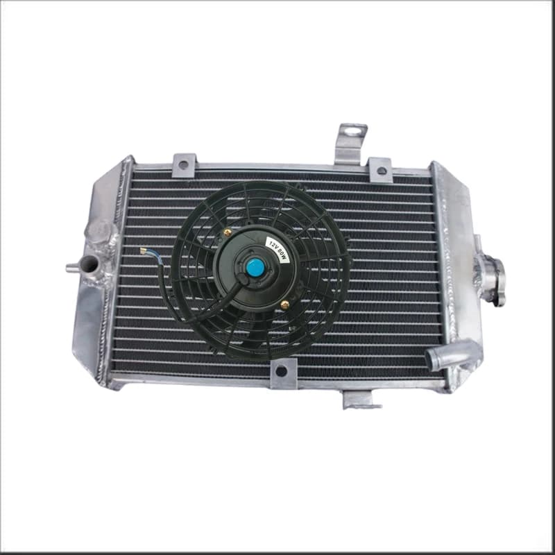 ALUMINUM Radiator + Fan FOR ATV YAMAHA Raptor 660 YFM660 YFM660R 2001-2005 2002 2003 2004 01 02 03 04 05