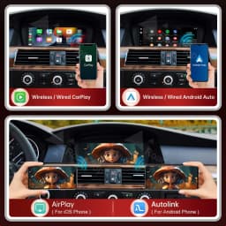 RoadTop 8.8" Wireless CarPlay Display Screen Android Auto Multimedia Linux Screen For BMW 5 Series E60 E61 CCC CIC System
