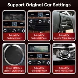 RoadTop 8.8" Wireless CarPlay Display Screen Android Auto Multimedia Linux Screen For BMW 5 Series E60 E61 CCC CIC System