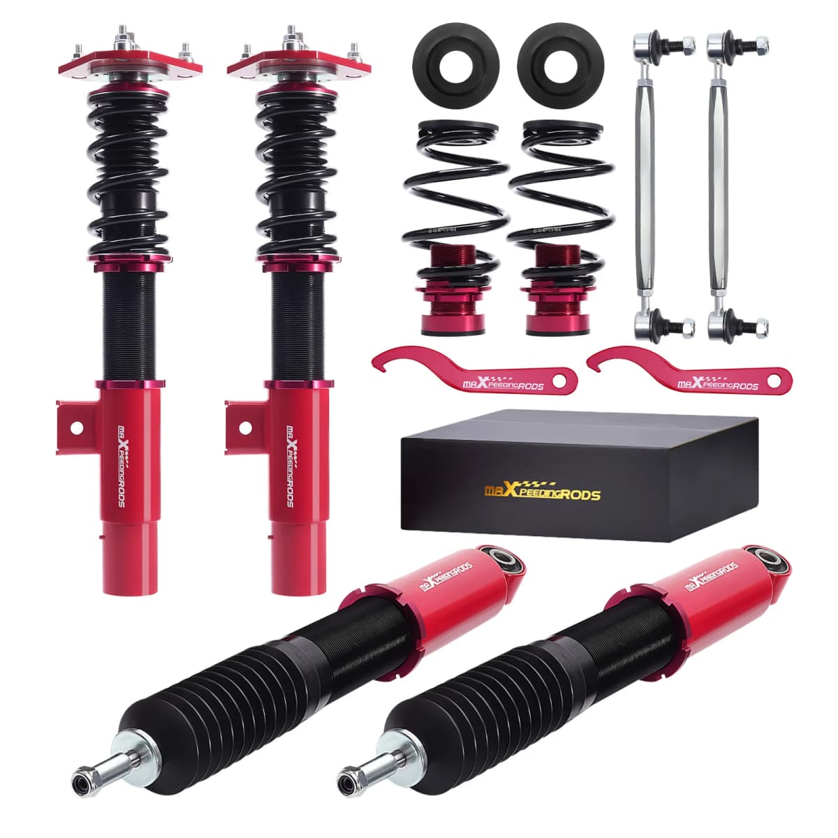 MaXpeedingrods Adjustable Coilovers For Volkswagen Jetta 54.5mm 06-18 MK5 MK6 Shocks Struts Suspension Spring