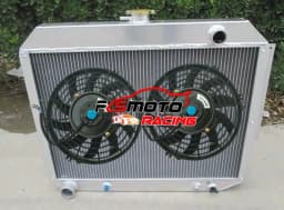 Alu Radiator & Fans For Chrysler/Dodge Polara/Plymouth 7.2 V8 440 Engine 1966-1970 1966 1967 1968 1969 1970 66 67 68 69 70