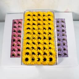 25/50pcs Sunflower Artificial Flower Heads Bouquet Gift Box Decor Eternal DIY Flowers Bouquet for Valentine Mother's Day Gift