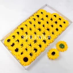 25/50pcs Sunflower Artificial Flower Heads Bouquet Gift Box Decor Eternal DIY Flowers Bouquet for Valentine Mother's Day Gift