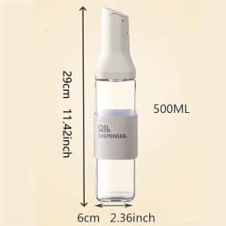 1-3Pcs 500mL Transparent Glass Pouring Olive Oil Bottle Leak Proof Kitchen Seasoning Sauce Vinegar Multifunctional Storage Bottl