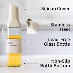 1-3Pcs 500mL Transparent Glass Pouring Olive Oil Bottle Leak Proof Kitchen Seasoning Sauce Vinegar Multifunctional Storage Bottl