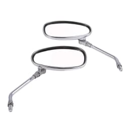10MM Universal Chrome Rearview Mirrors Motorcycle Motocross Scooter E-bike Racing Motorbike Side Mirror Rear View Accessories